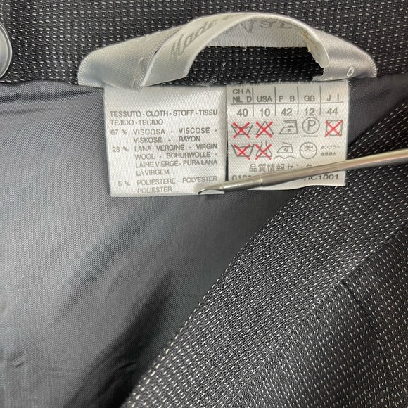 Max Mara Virgin Wool Pencil Skirt, Midi, Black, US Size 10/Medium, Made in Italy - Picture 9 of 10